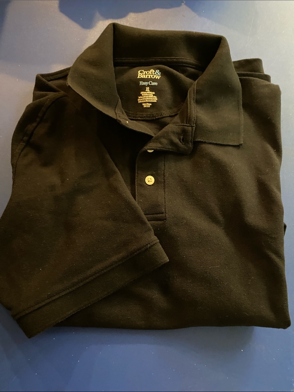 croft & barrow Men’s Black Polo with Button Placket